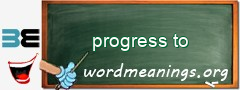 WordMeaning blackboard for progress to